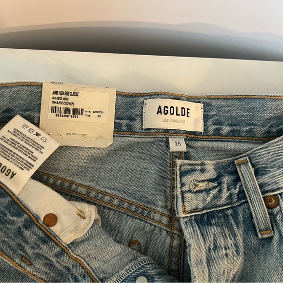 NWT AGOLDE Jamie High Rise Classic in color Shakedown, Size 25 - Picture 8 of 10